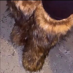Brown Faux Fur Knee Boots sizes 8.5-11